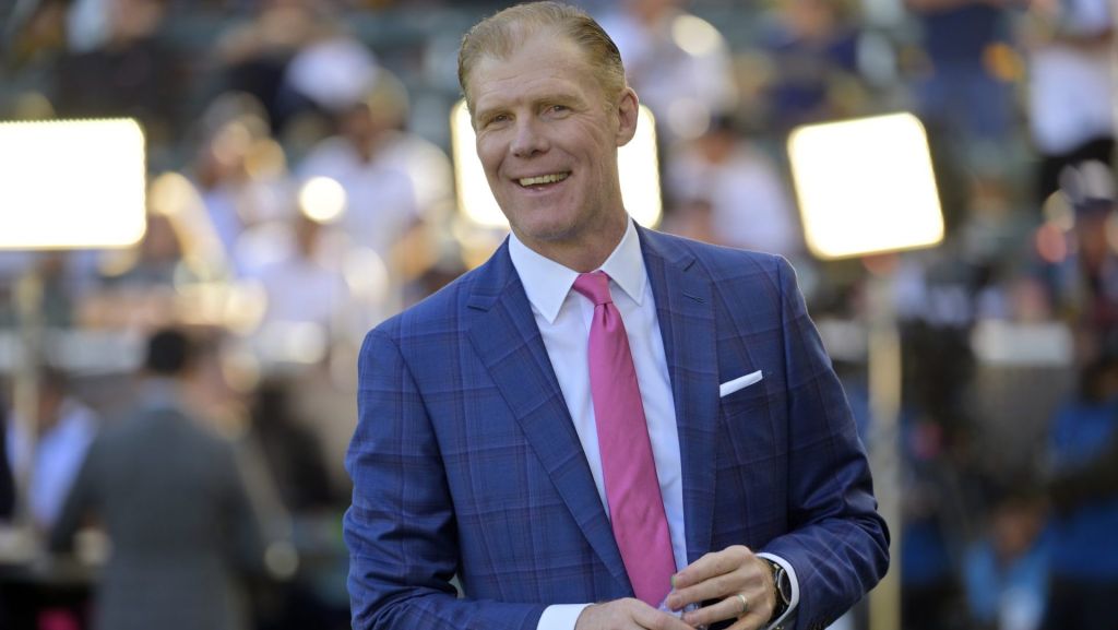 Dec 7, 2024; Carson, California, USA; Alexi Lalas looks on before the 2024 MLS Cup between the LA Galaxy and the New York Red Bulls at Dignity Health Sports Park. Mandatory Credit: Jayne Kamin-Oncea-Imagn Images