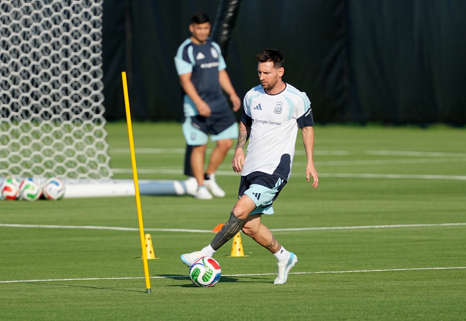 June 3, 2026; Kansas City, Kansas, U.S.; Argentina's Lionel Messi during training.