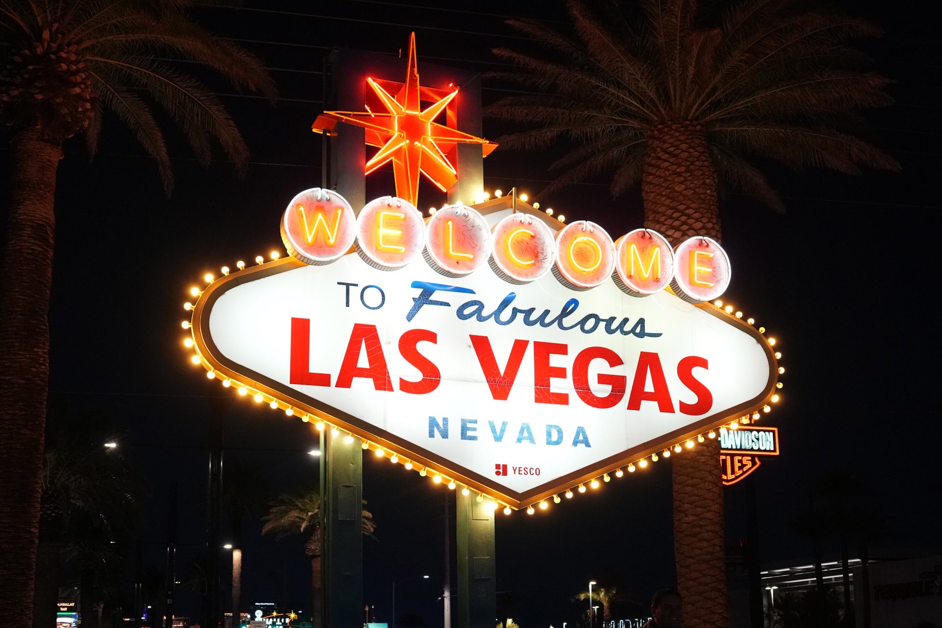 Dec 28, 2025; Paradise, Nevada, USA; The Welcome to Fabulous Las Vegas sign on the Las Vegas strip.