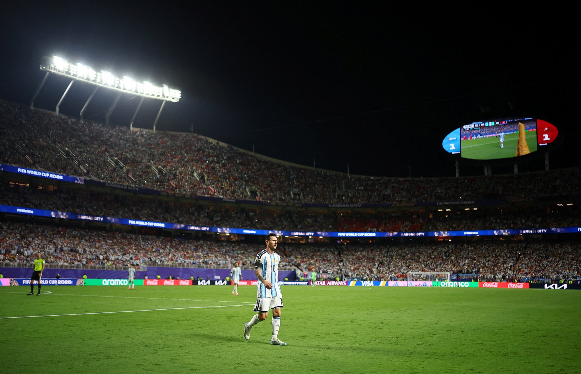 Soccer Football - FIFA World Cup 2026 - Quarter Final - Argentina v Switzerland - Kansas City Stadium, Kansas City, Missouri, U.S. - July 11, 2026 Argentina's Lionel Messi