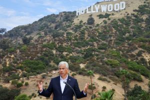 California Attorney General Rob Bonta holds a press conference as he announces California will be suing to block the Paramount's $110 billion acquisition of Warner Bros. Discovery in Los Angeles, California, U.S. July 13, 2026.