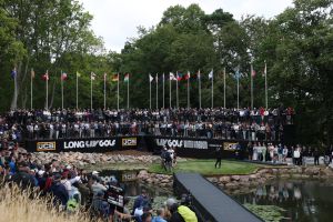Golf - LIV Golf - United Kingdom - JCB Golf and Country Club, Uttoxeter, Britain - July 26, 2026 Legion XIII's Tyrrell Hatton hits his tee shot on the 1st hole during the final round