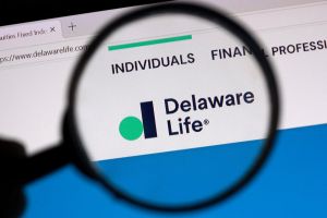 The Delaware Life logo is seen on a web browser in this illustration taken on August 17, 2026.