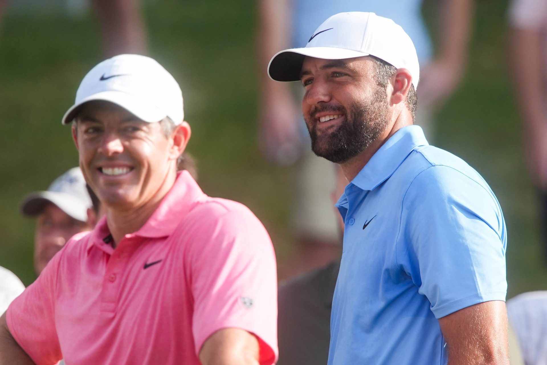 Rory McIlroy, left, and Scottie Scheffler were paired together at the FedEx St. Jude Championship in Memphis, the first tournament in the FedEx Cup playoffs. Scheffler won the event by a whopping eight shots.