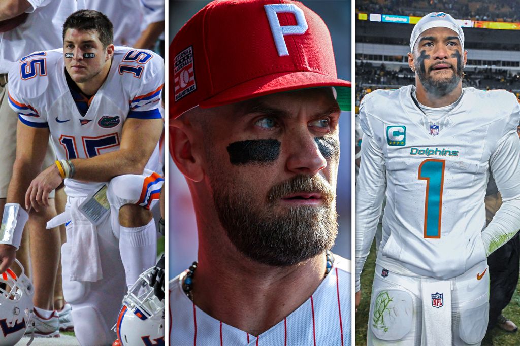 Tebow, Harper, Tagovailoa eyeblack