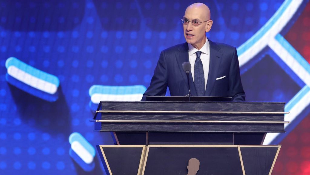 Jun 23, 2026; New York, NY, USA; NBA commissioner Adam Silver during the 2026 NBA draft at Barclays Center. Mandatory Credit: Brad Penner-Imagn Images