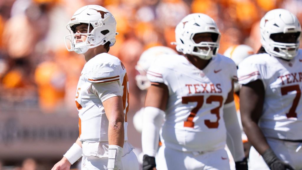Texas quarterback Arch Manning (16) during a college football game between Tennessee and Texas at Neyland Stadium in Knoxville, Tenn. on Sept. 26, 2026.