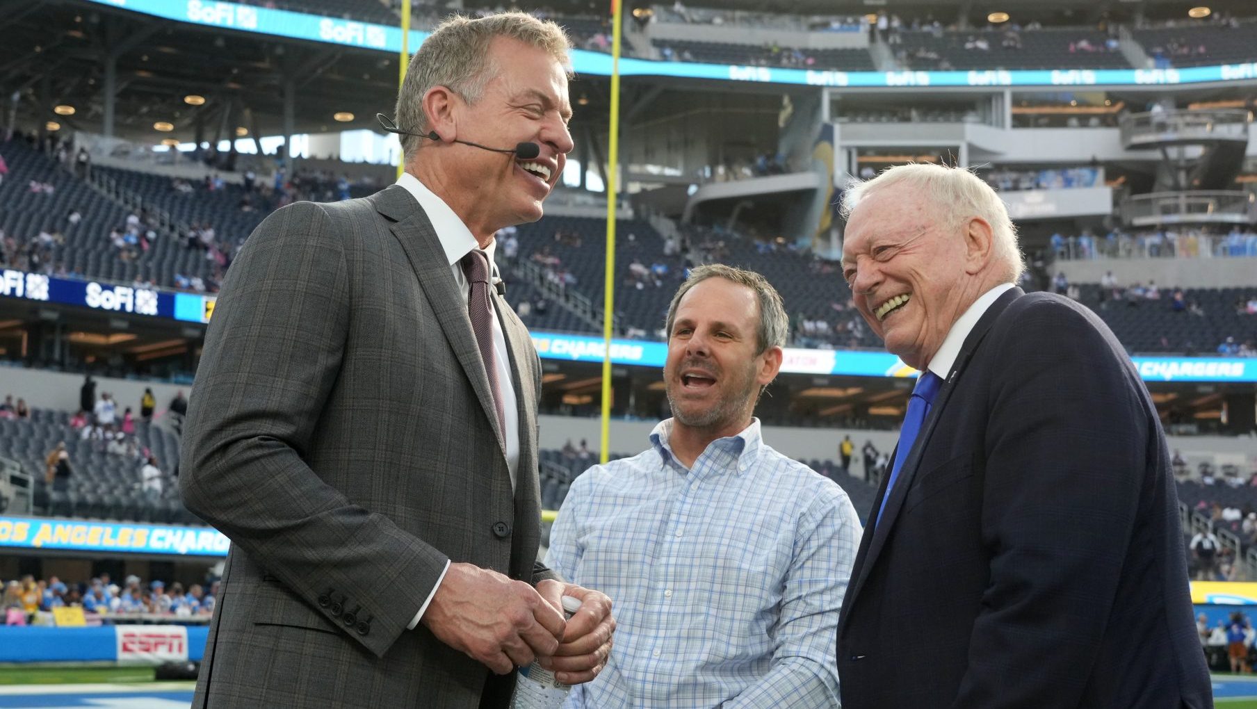 Troy Aikman on the sidelines during an NFL game