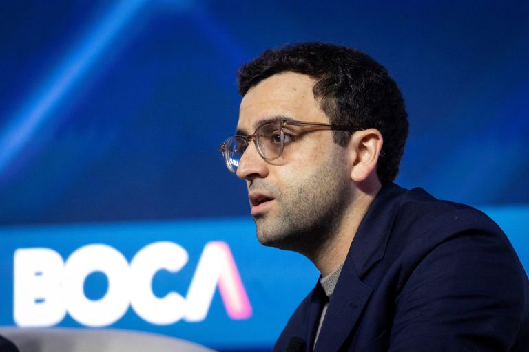 CEO of Kalshi Tarek Mansour speaks during the FIA Global Cleared Markets Conference Boca 2026, in Boca Raton, Florida, U.S., March 10, 2026.