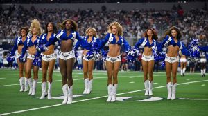 Oct 8, 2026; Arlington, Texas, USA; The Dallas Cowboys cheerleaders perform during the game between the Cowboys and the Buccaneers at AT&T Stadium