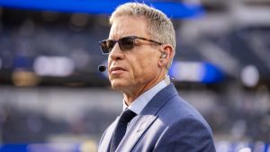 Inglewood, CA - October 12, 2026 - SoFi Stadium: Troy Aikman prior to a regular season Monday Night Football game.